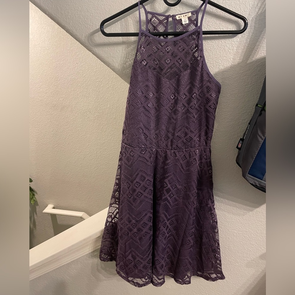 Cute lace purple dress